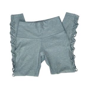 Victoria’s Secret Baby Blue Heather Peekaboo Leg Detail Mid Rise Cropped Legging